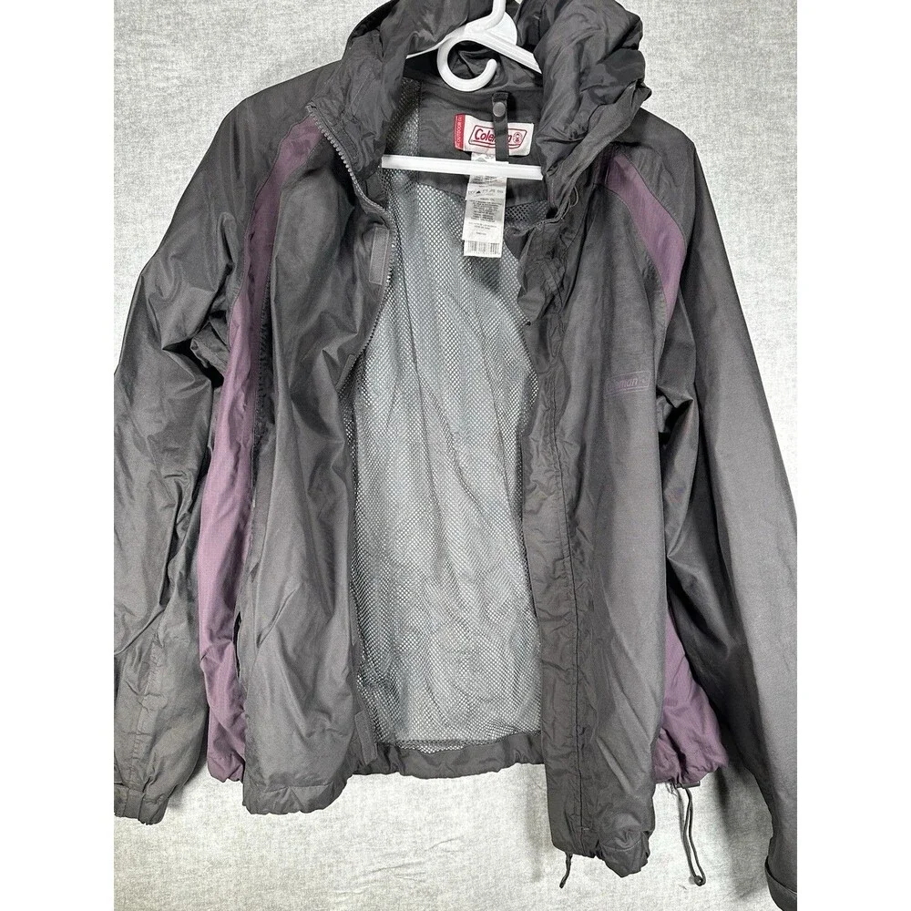 Coleman Mens Jacket Coat Windbreaker Waterproof Rain Outdoor Camping L/XL Grey